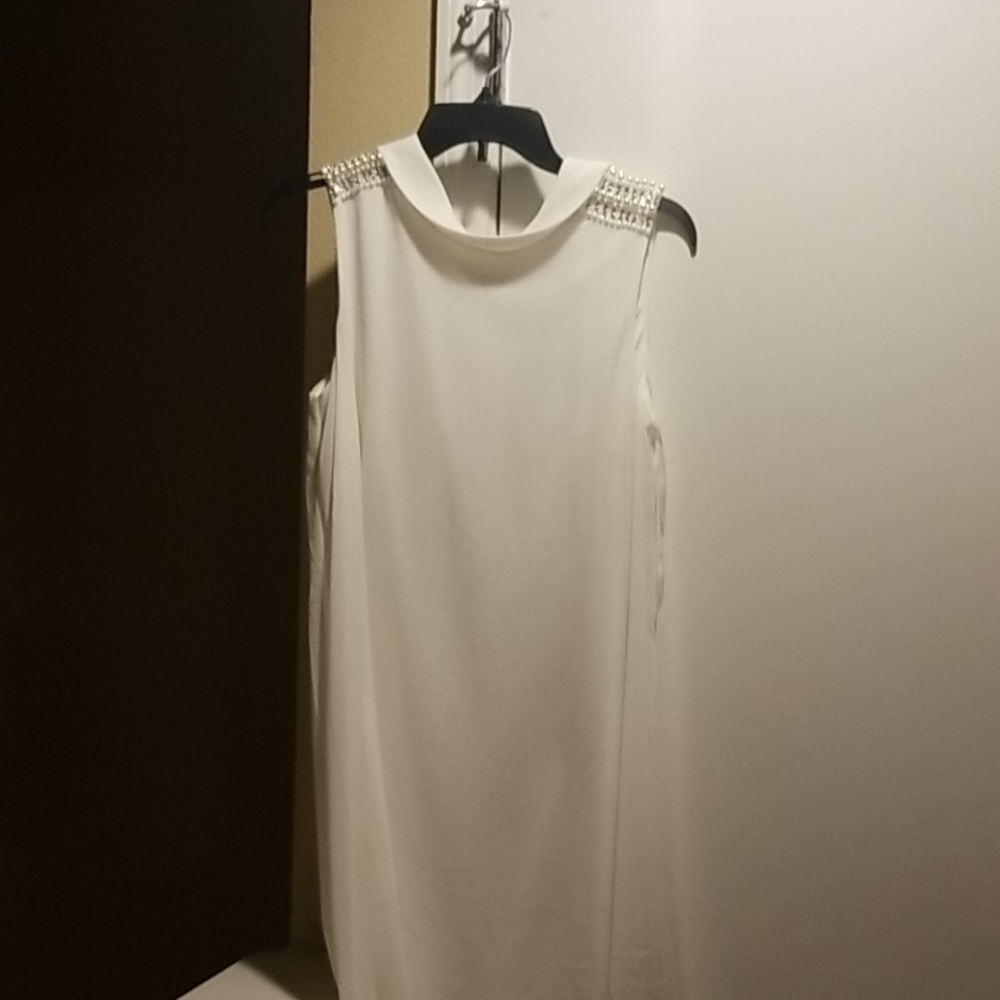 Ivory chiffon A line dress